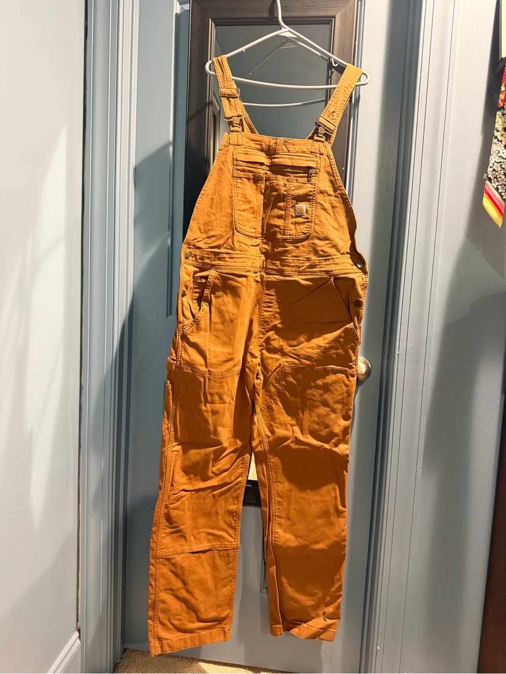 Carhartt Orange Men's Cargo Bib Overalls